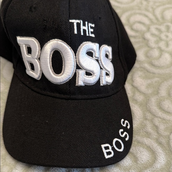 urban mola Other - Urban Mola ‘THE BOSS’ Puff Embroidery Black Strapback Hat Adjustable”